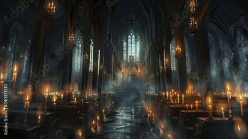 The air is thick with a sense of foreboding as the flickering candles suddenly extinguish and a ghostly choir can be heard echoing through the chapel a reminder of the spirits of th