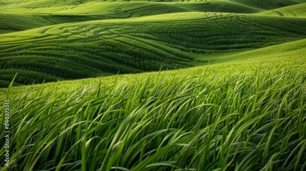Soothing Green Grass Illustration with Layered Texture, Wallpaper, banner design, brochure, pattern design, web, background template, concept of sustainability, counter urbanization, de-urbanization Soothing Green Grass Illustration with Layered Texture, Wallpaper, banner design, brochure, pattern design, web, background template, concept of sustainability, counter urbanization, de-urbanization
