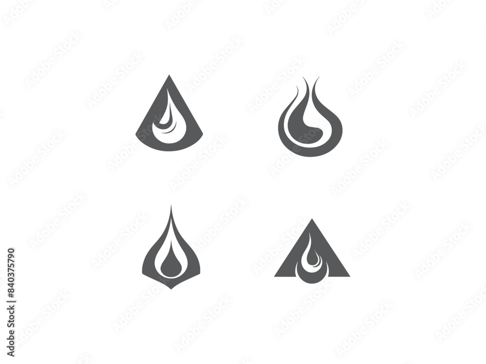 Fototapeta premium premium water logo set design vector, vector and illustration,