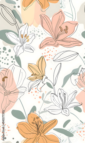Seamless pattern of flower.