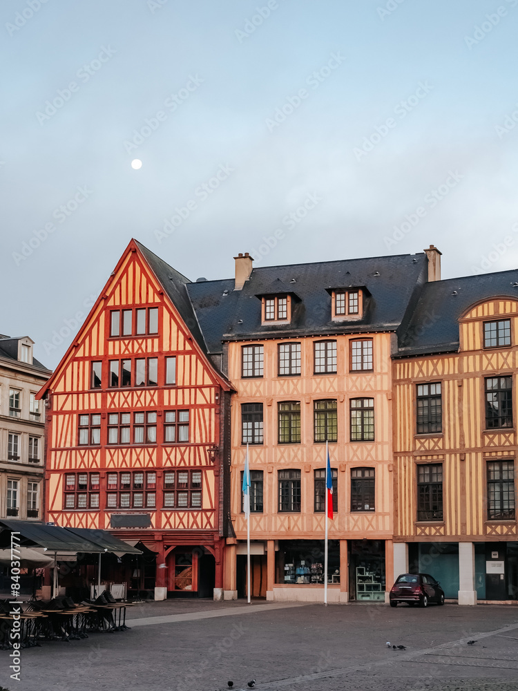 Place du Vieux-Marché. Rouen Old Town. Archecture of Old Market Square in Rouen Place du Vieux-Marché. Rouen Old Town. Archecture of Old Market Square in Rouen