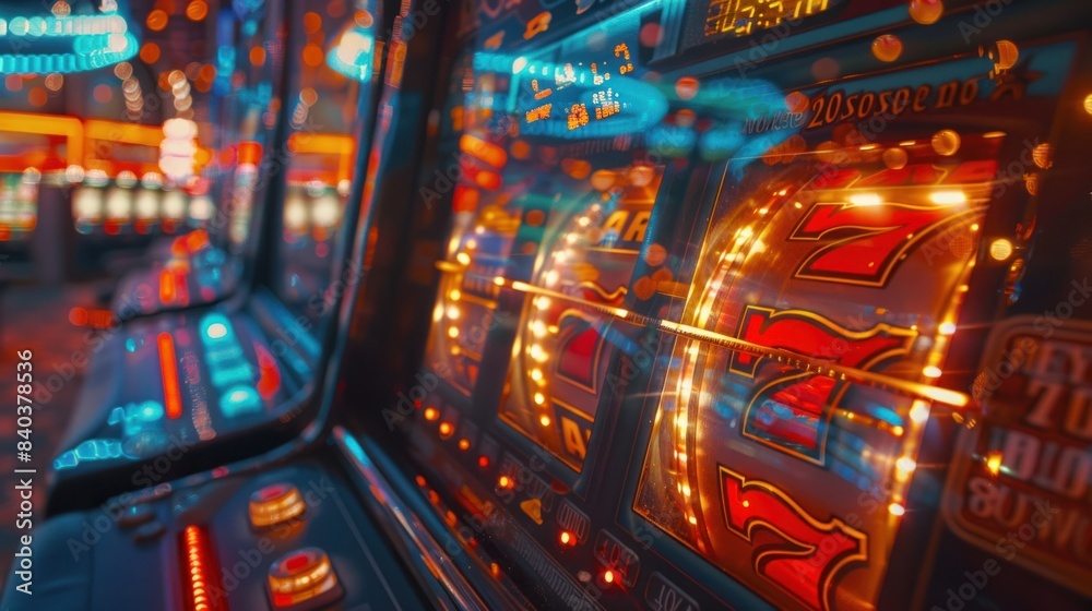 A slot machine close up. A slot machine close up.