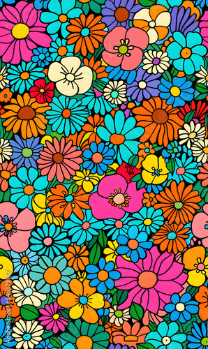 Seamless pattern of flower.