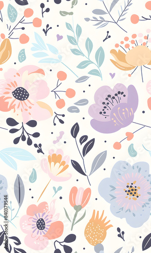 Seamless pattern of flower.