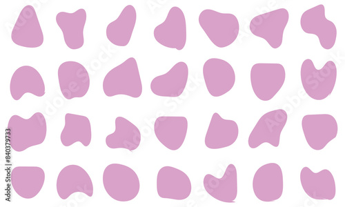 Amoeba blob, irregular shape vector illustration set.  EPS 10/AI