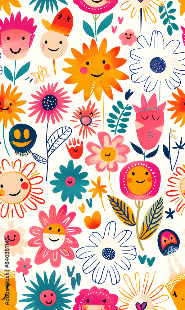 Seamless pattern of flower. Seamless pattern of flower.