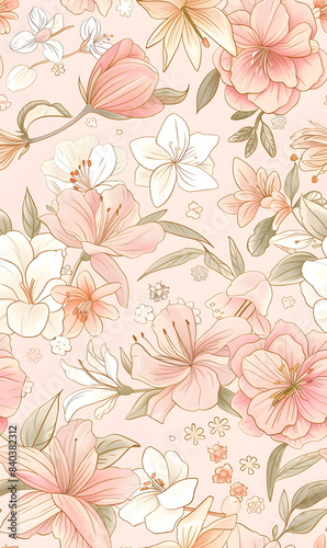 Seamless pattern of flower.