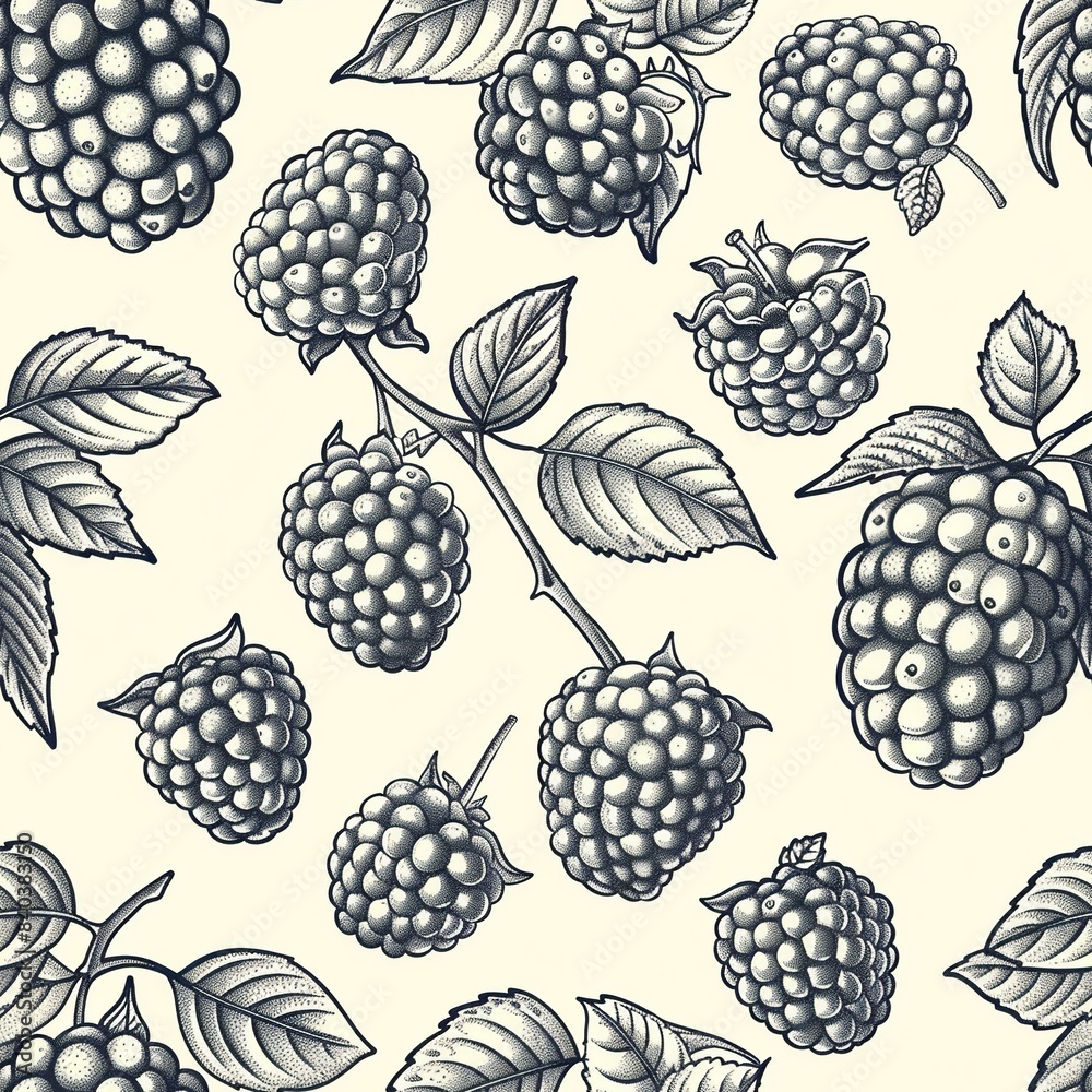 An artistic line drawing of a mulberry, with its elongated, slightly bumpy surface composed of numerous small drupelets, showcasing the fruit's detailed texture. Minimal pattern banner wallpaper, An artistic line drawing of a mulberry, with its elongated, slightly bumpy surface composed of numerous small drupelets, showcasing the fruit's detailed texture. Minimal pattern banner wallpaper,