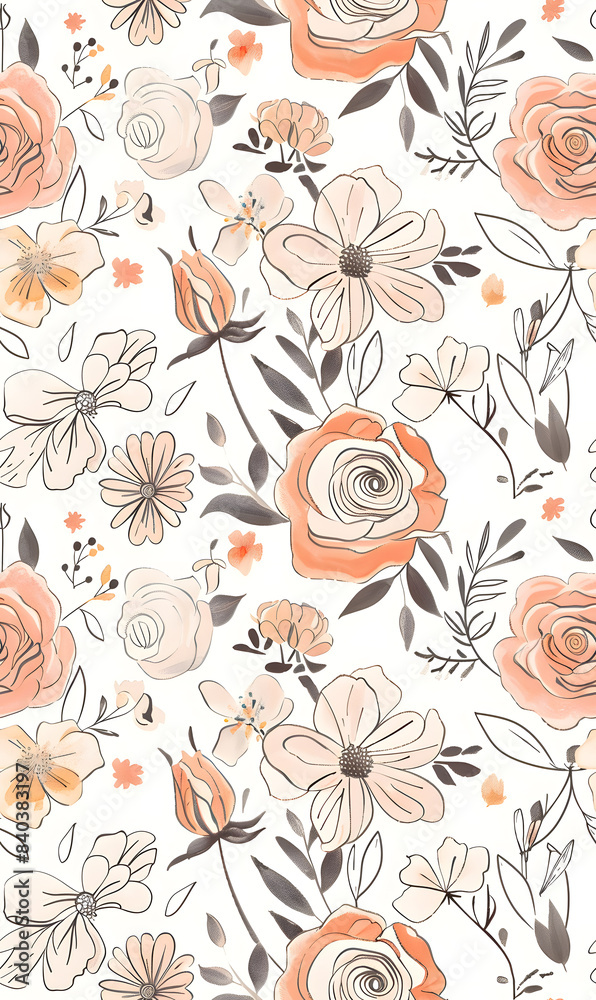 Seamless pattern of flower. Seamless pattern of flower.