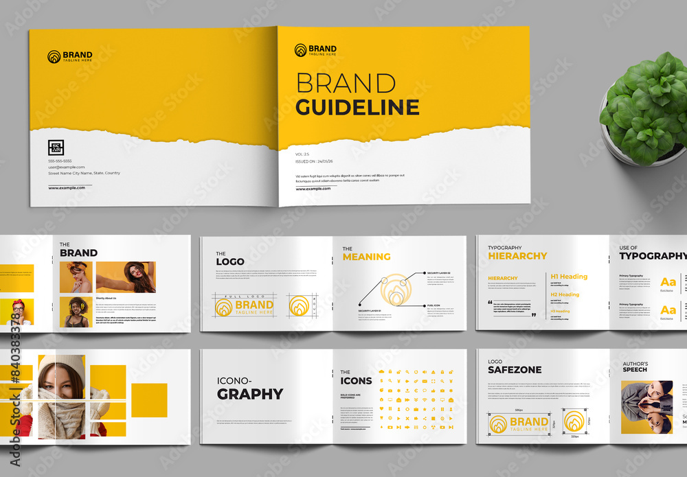 Creative Brand Guideline Template Stock Template | Adobe Stock