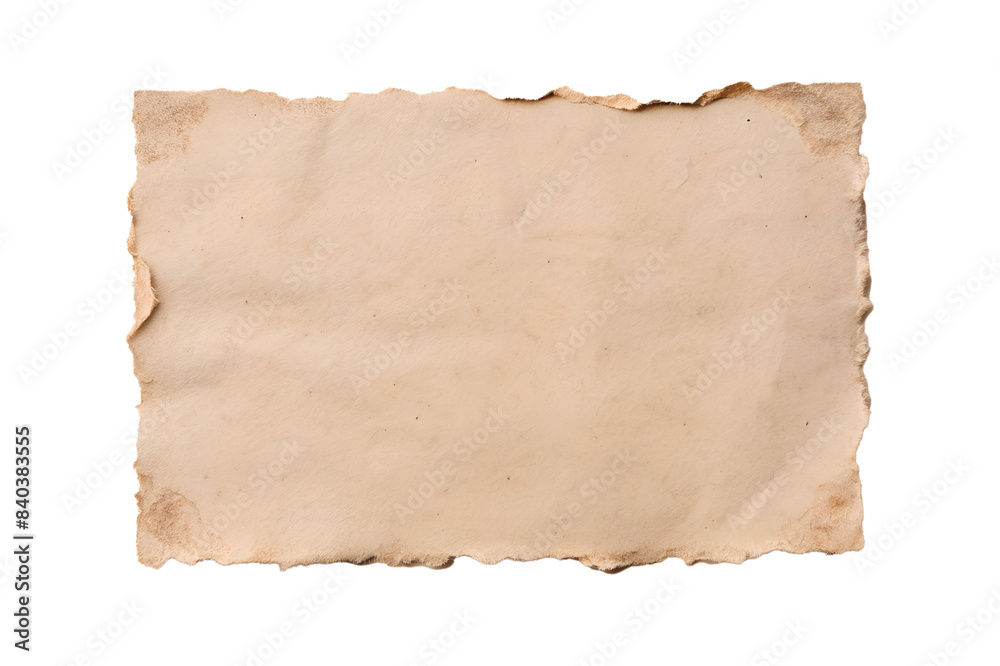 Empty blank mockup. Old torn, grunge poster paper sheet announcement sign front view, page textured letter, cutout on white isolated transparent background. Empty blank mockup. Old torn, grunge poster paper sheet announcement sign front view, page textured letter, cutout on white isolated transparent background.