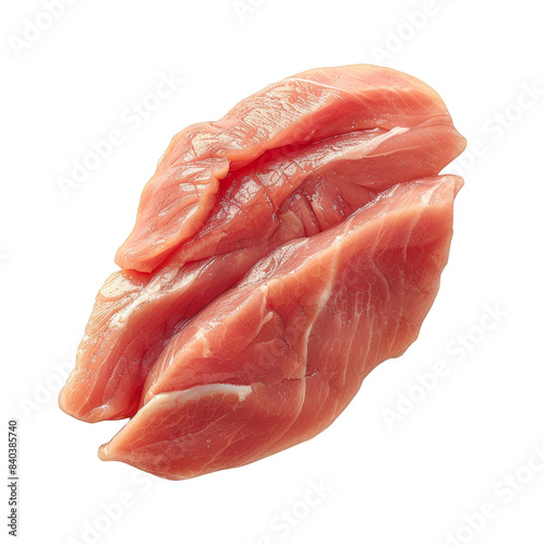 raw chicken breast isolated on white background. transparent background. photo