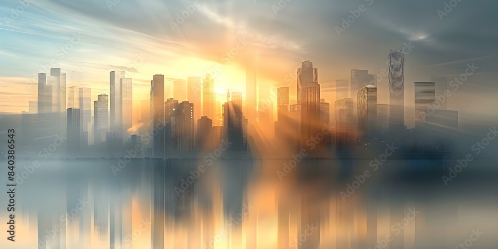 Transformation of City Smog into Clean Air A Symbol of Transition to Eco-Friendly Energy. Concept Eco-Friendly Energy, Clean Air, City Transformation, Smog Reduction, Environmental Transition Transformation of City Smog into Clean Air A Symbol of Transition to Eco-Friendly Energy. Concept Eco-Friendly Energy, Clean Air, City Transformation, Smog Reduction, Environmental Transition