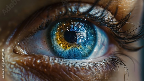 Closeup of beautiful human eyeball