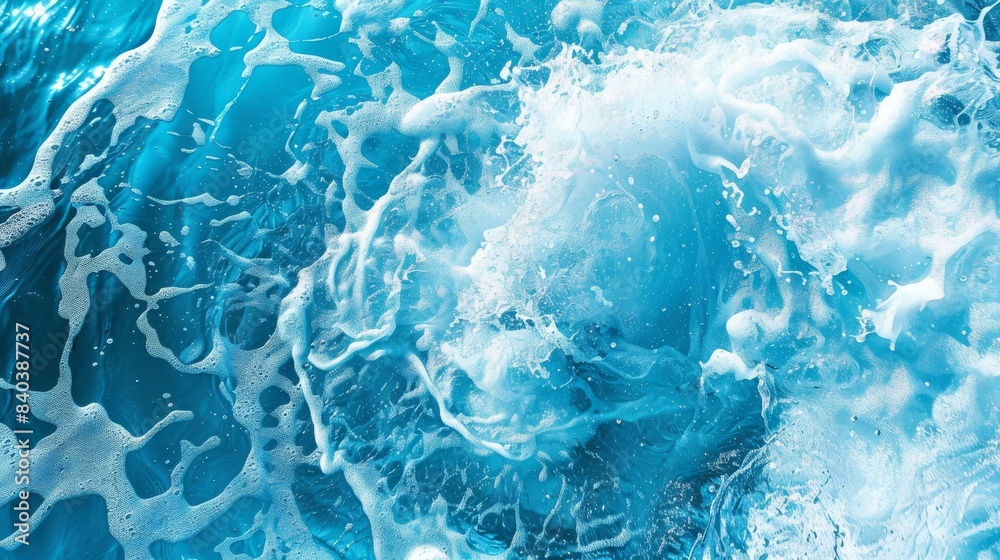 Obraz premium abstract blue color water wave, pure natural swirl pattern texture, background photography