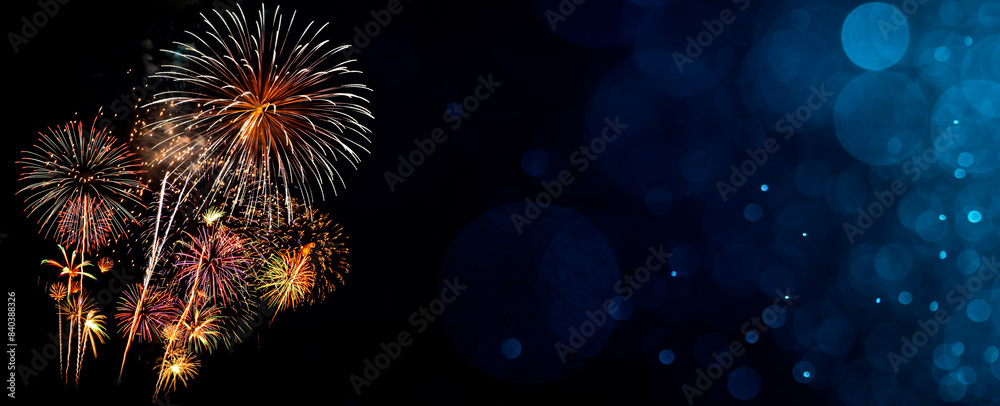 Fireworks with Abstract bokeh background Fireworks with Abstract bokeh background