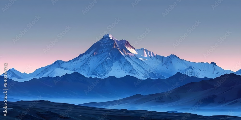 Majestic Tibetan Mountain Peak Snowcapped Beauty at Sunset. Concept Mountain Photography, Snowcapped Peaks, Sunset Captures, Majestic Landscapes Majestic Tibetan Mountain Peak Snowcapped Beauty at Sunset. Concept Mountain Photography, Snowcapped Peaks, Sunset Captures, Majestic Landscapes