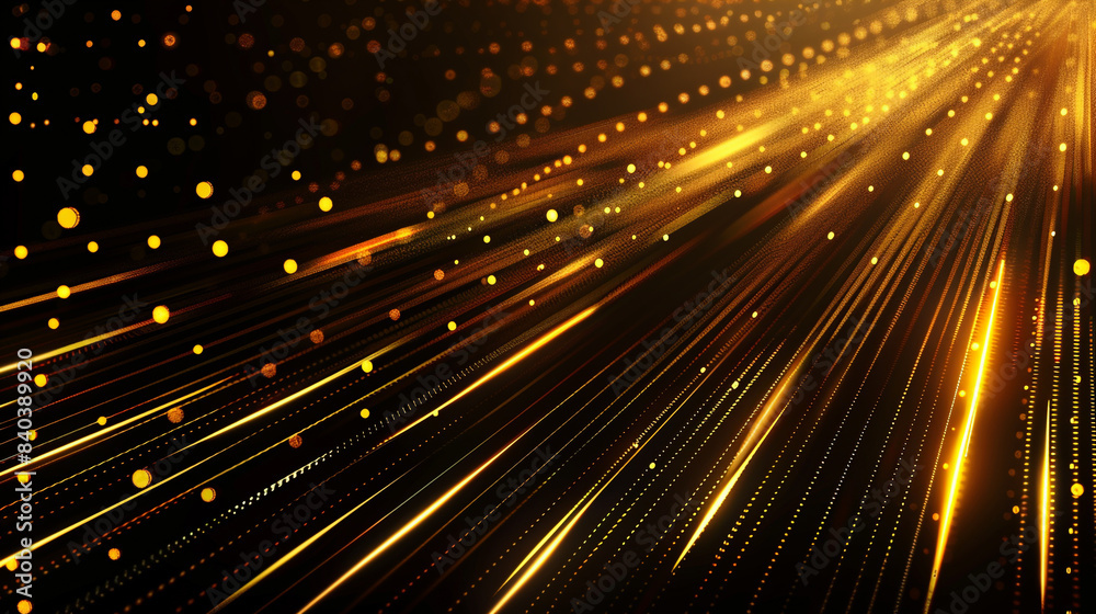 Fototapeta premium Abstract neon light rays background. gold light glowing light burst explosion on black background. abstract flare light rays