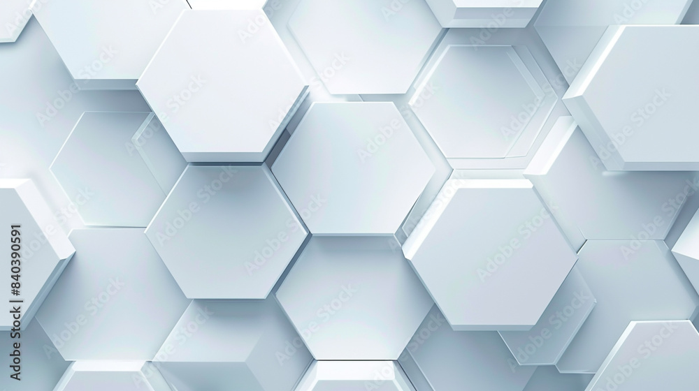 white 3d hexagon pattern 