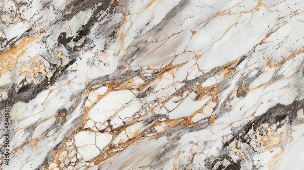 a close-up of a polished white and gold marble texture. a close-up of a polished white and gold marble texture.