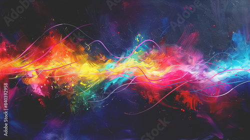 Vibrant Symphony of Colors in Abstract Motion.