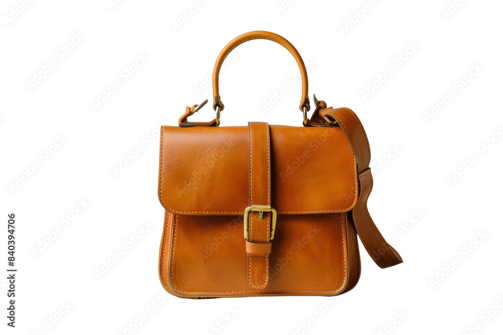 Brown Leather Handbag with Top Handle Brown Leather Handbag with Top Handle