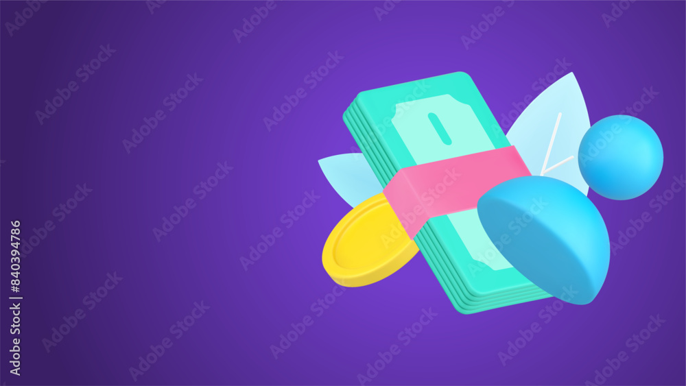 Skittle chess figure with cash money dollar stack and coins personal wealth savings salary 3d icon Skittle chess figure with cash money dollar stack and coins personal wealth savings salary 3d icon