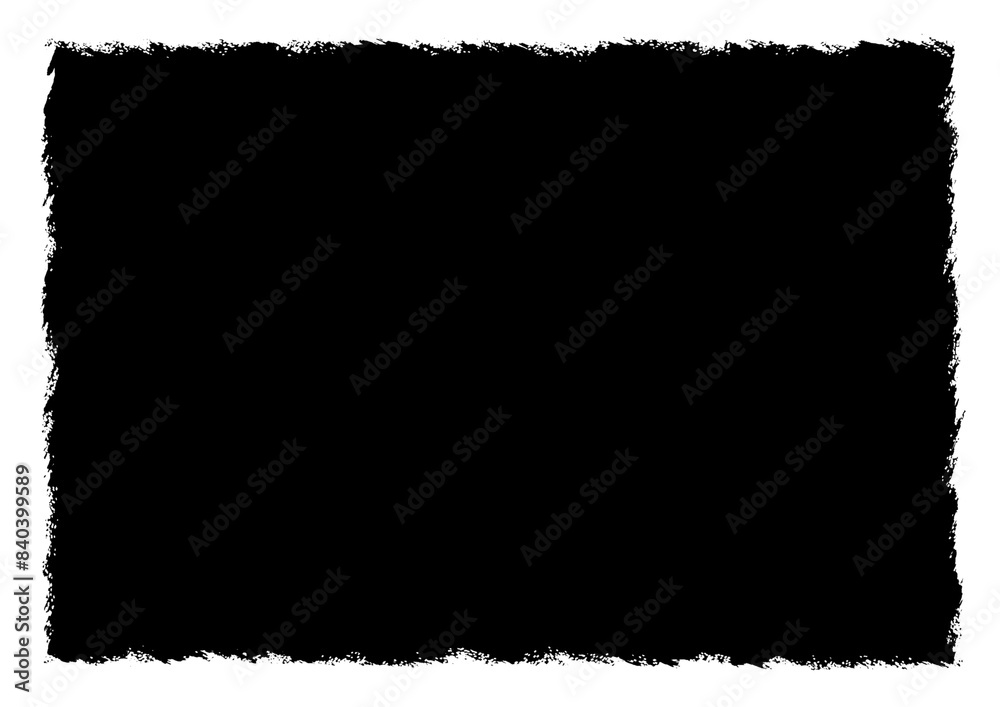 Horizontal grunge textures, rectangle frame, black dirty texture. brush stroke