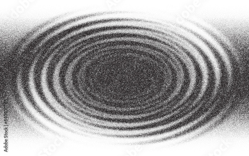 Water ripple effect with noise dots stipple halftone background, grainy texture