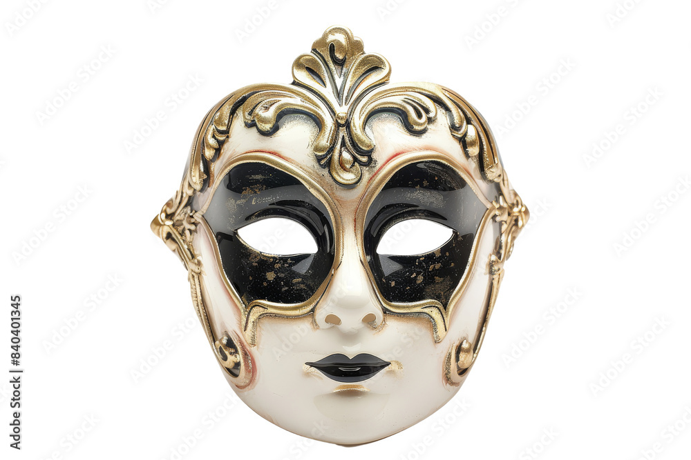 Venetian Carnival Mask with Gold and Black Decor Venetian Carnival Mask with Gold and Black Decor