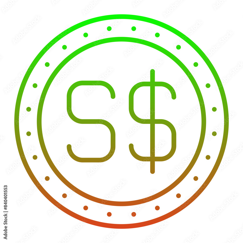 Obraz premium Singapore Dollar Icon