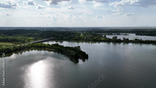 Lake Tisza from Above, Hungary photo