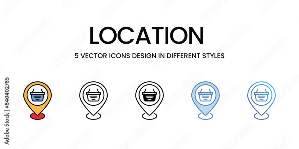 Location icons vector set stock illustration. Location icons vector set stock illustration.