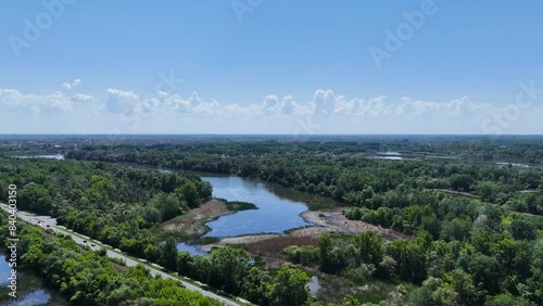 Lake Tisza from Above, Hungary photo