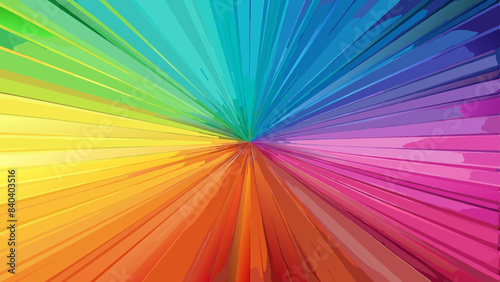 The image features a stunning gradient background that smoothly transitions through a range of vibrant colors.