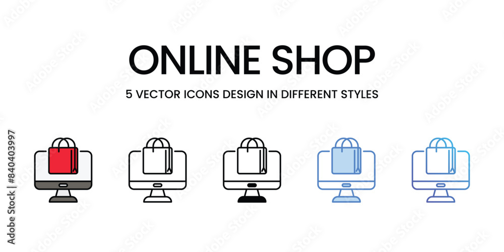 Online Shop icons vector set stock illustration. Online Shop icons vector set stock illustration.