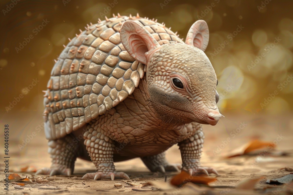 A close-up view of a small animal sitting on a dirt ground A close-up view of a small animal sitting on a dirt ground