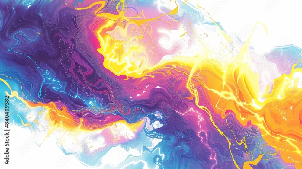 Digital illustration featuring a fractal lightning storm