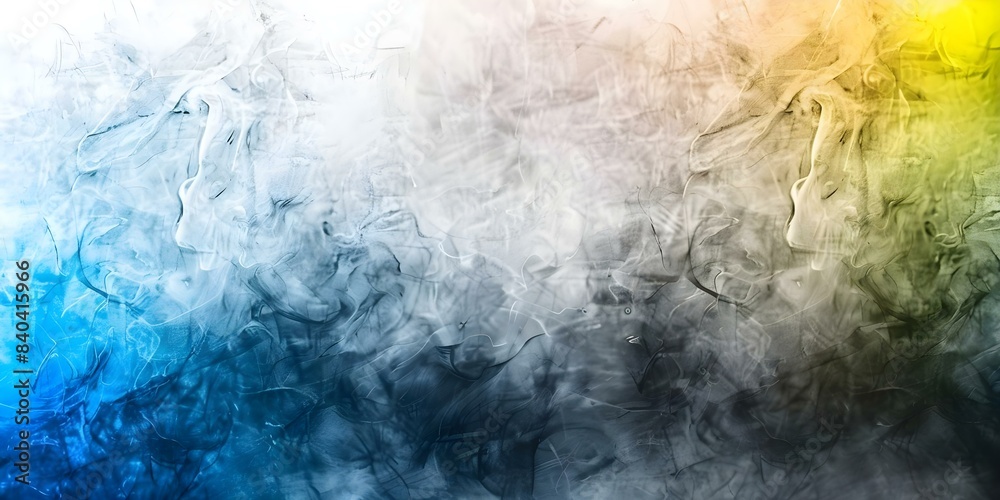 Abstract watercolor drawing in pale gray blue and green hues. Concept Abstract Art, Watercolor Drawing, Pale Gray Blue, Green Hues Abstract watercolor drawing in pale gray blue and green hues. Concept Abstract Art, Watercolor Drawing, Pale Gray Blue, Green Hues