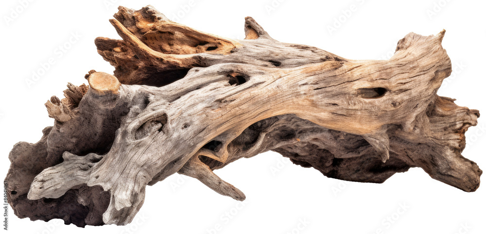Old dry dead log stump with roots with transparent background. Old dry dead log stump with roots with transparent background.