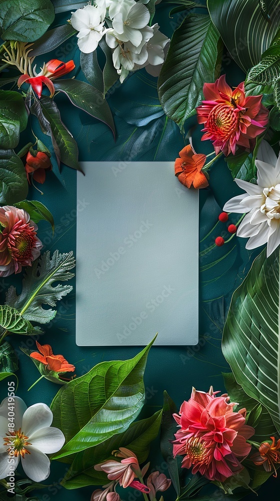 Flower concept invitation card design Flower concept invitation card design