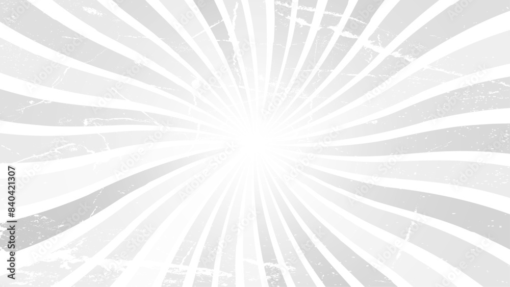 Obraz premium Vector pop art gray grunge rays background. White rays on a grey background