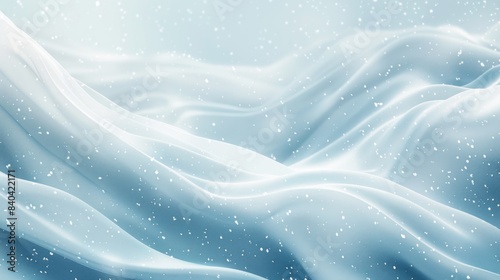 A picturesque scene of a snow-covered mountain range with peaks and valleys, suitable for use in winter-themed projects