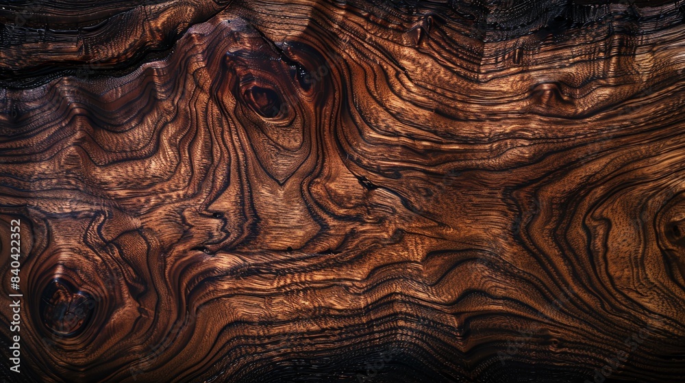 Close-up of rich, dark wood grain with intricate patterns and textures, showcasing natural beauty and organic design elements for backgrounds. Close-up of rich, dark wood grain with intricate patterns and textures, showcasing natural beauty and organic design elements for backgrounds.