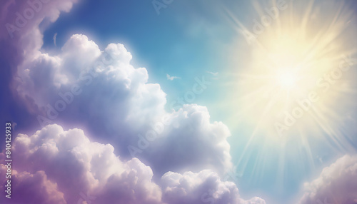 Day of dreams. a fabulous place, clouds. in a dream. A fabulous dream