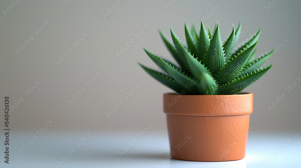 cute mini Aloe plant in a pot,white background cute mini Aloe plant in a pot,white background