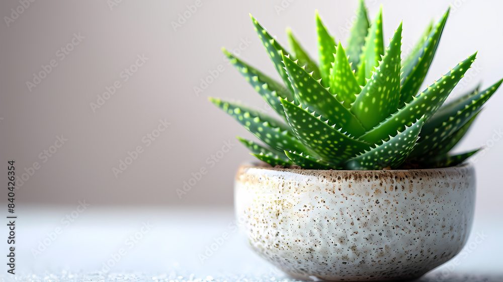 cute mini Aloe plant in a pot,white background cute mini Aloe plant in a pot,white background