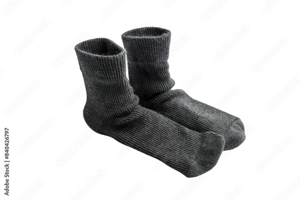 Pair of Grey Socks Isolated on White Background Pair of Grey Socks Isolated on White Background