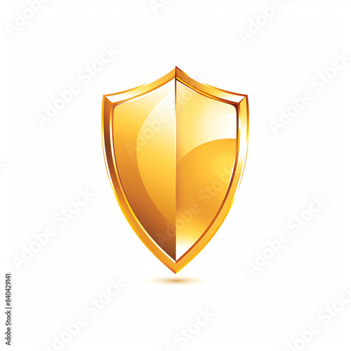 Free Download golden shield logo on white background - GFXLoad