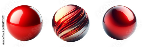 Free Download set of red crystal ball isolated on a white or transparent background - GFXLoad